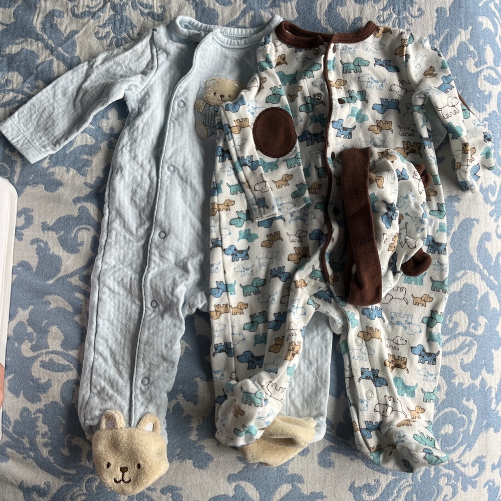2 Pack - Little Me Sleep & Play - Baby Boy - 0-3mos